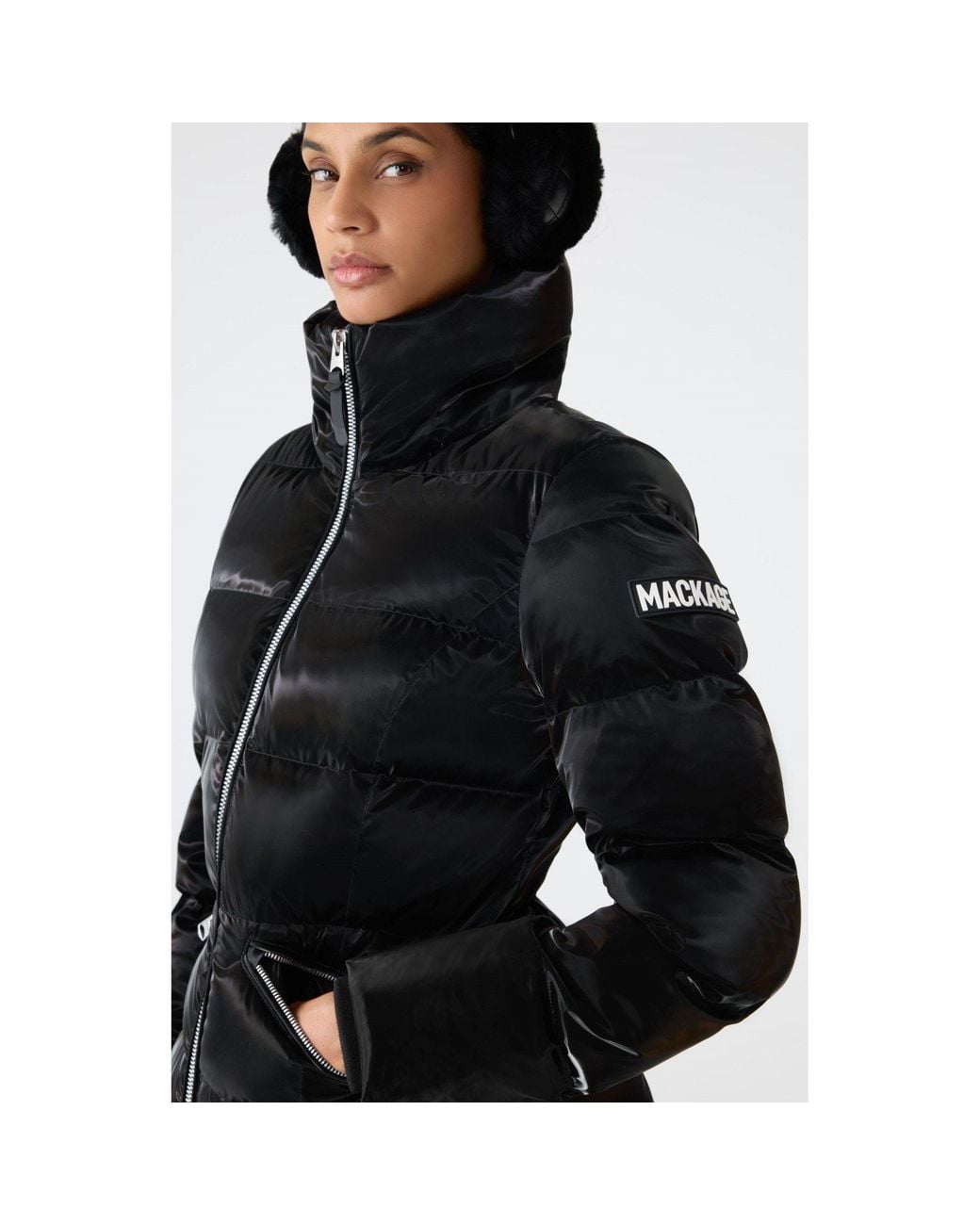 Mackage Black Madalyn Glo Short Puffer Jacket
