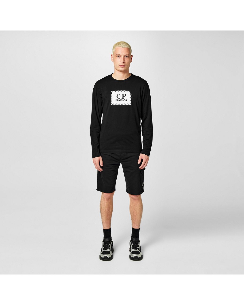 C P Company Black Long Sleeve Top for men