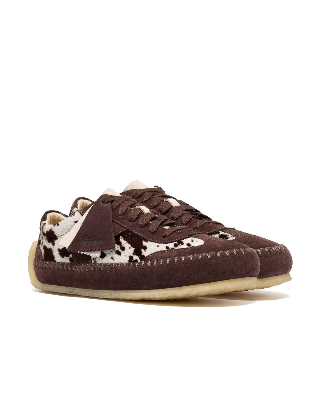 Clarks Brown Tor Low Suede Low-Top Trainers