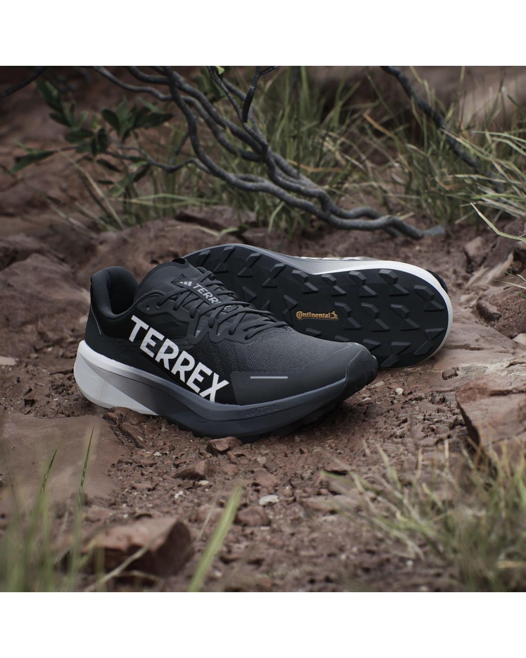 Adidas Black Terrex Agravic 3 Trail Running Shoes for men