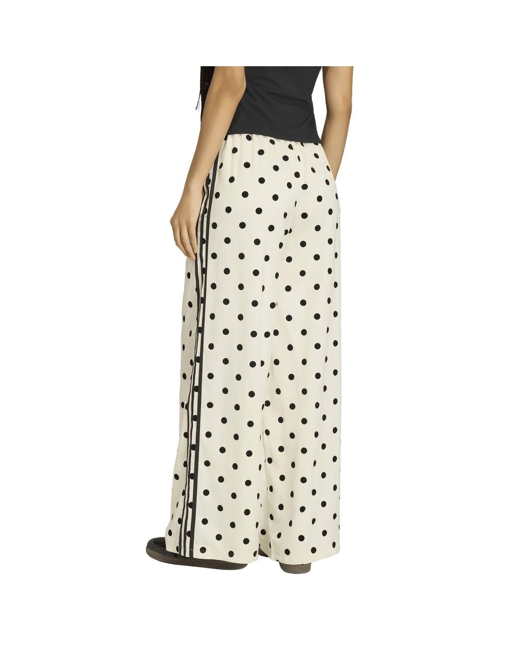 Adidas Originals White Polka Dot Relaxed-Fit Joggers