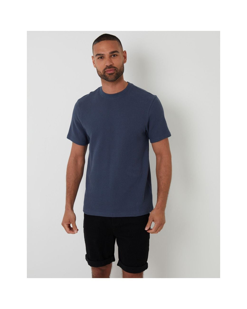 Threadbare Blue Hayfield Regular Fit T-Shirt for men