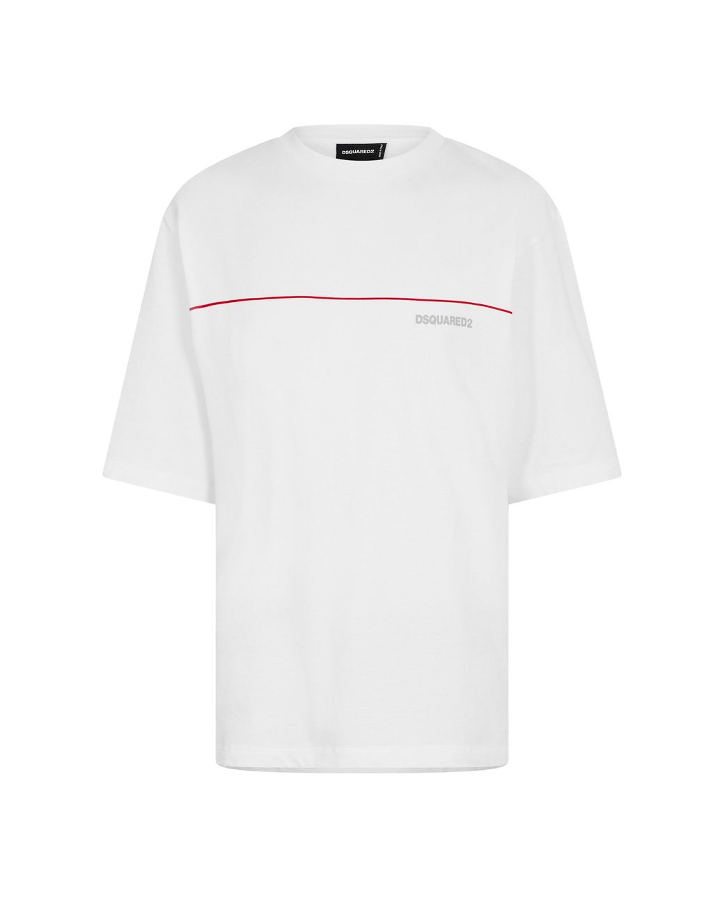 DSquared² White Dsq Line Oversized T-Shirt for men