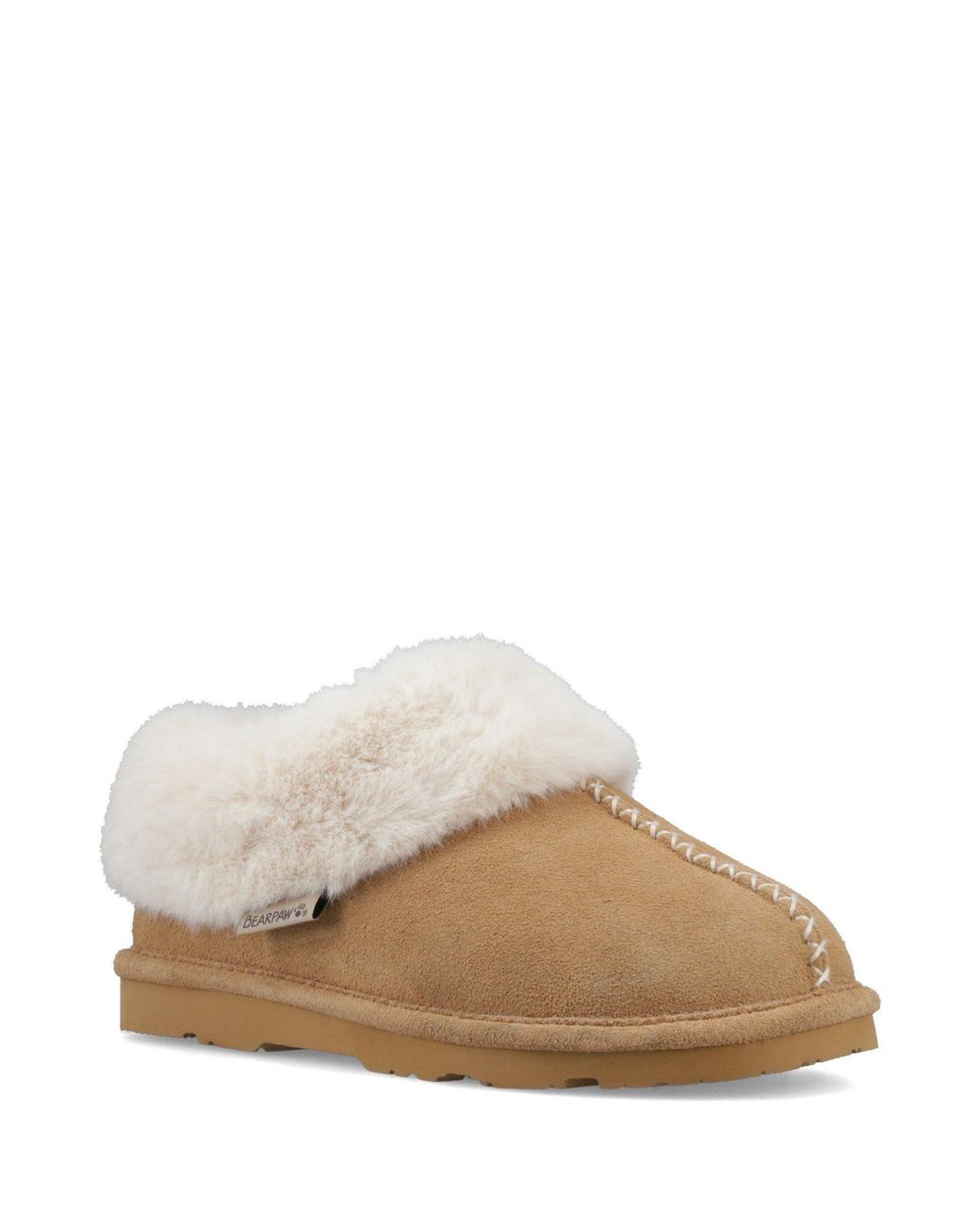BEARPAW Natural Bella Suede Full-Fit Slippers