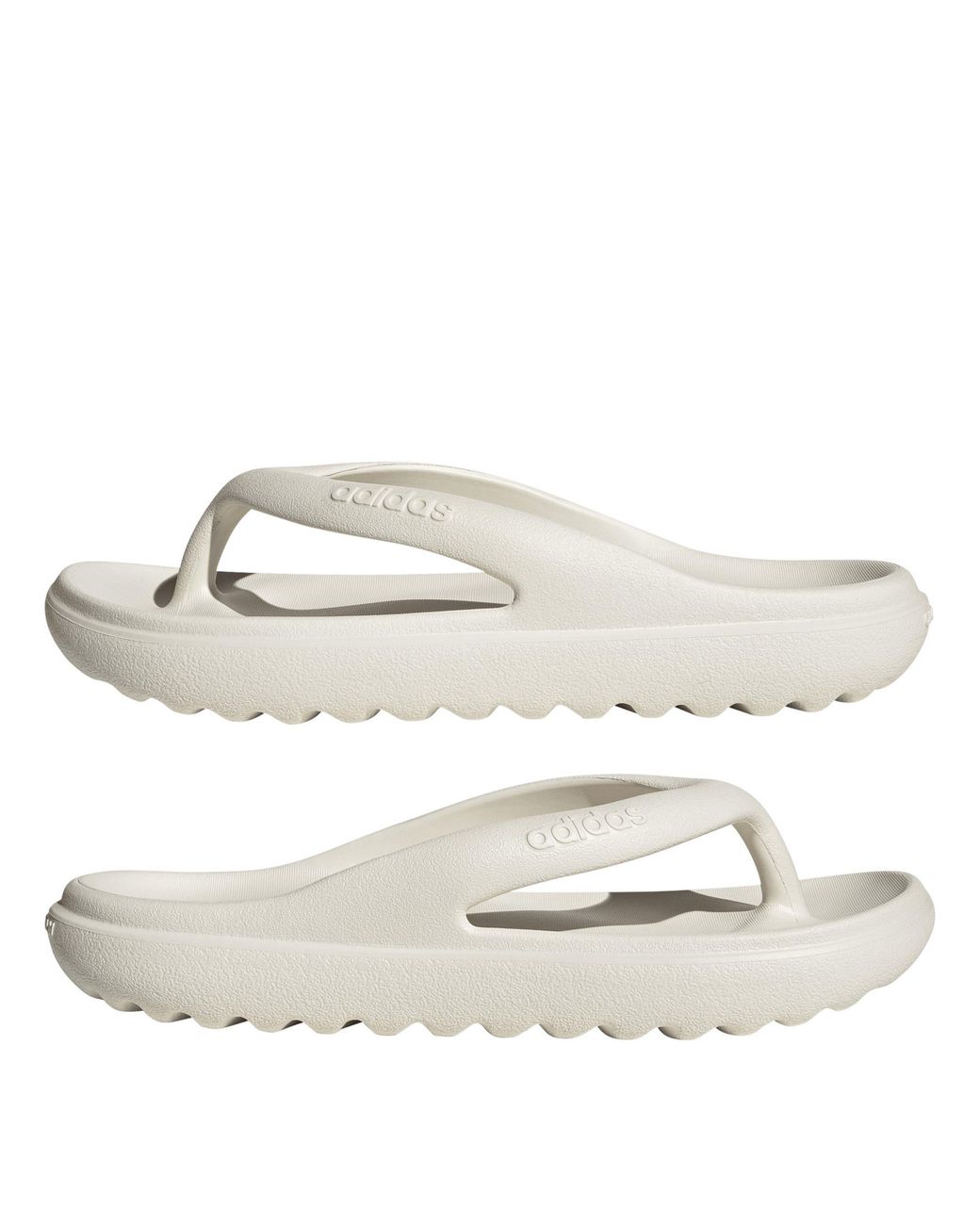 Adidas White Adilumia Flip Pool Sliders