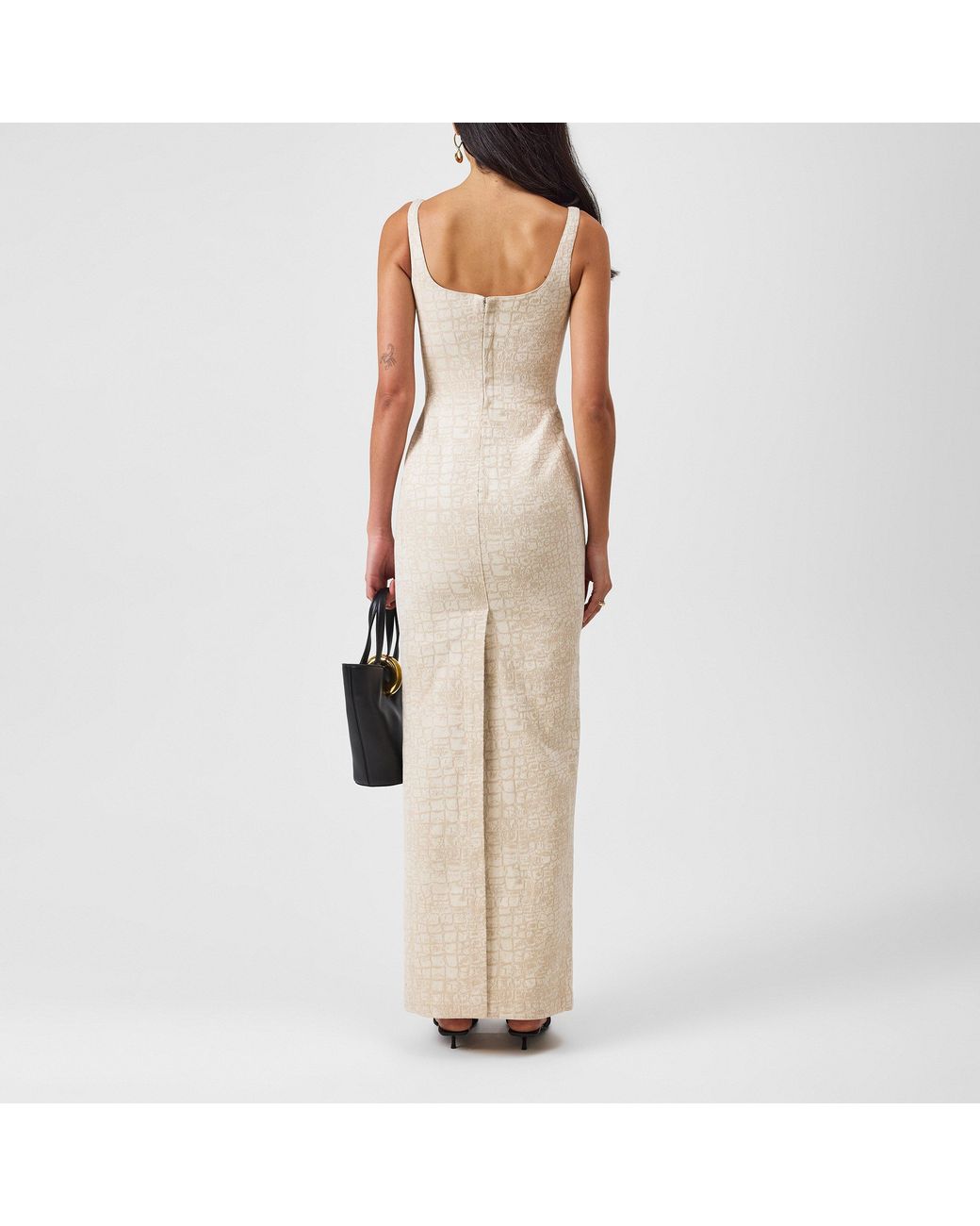 Jacquemus Metallic Croc Maxi Dress