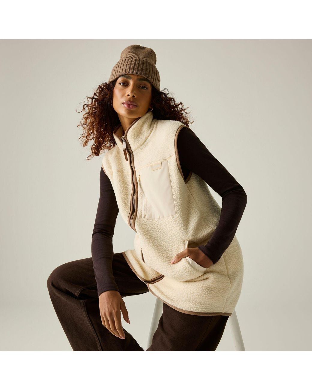 Regatta Brown Frankie Borg Longline Bodywarmer
