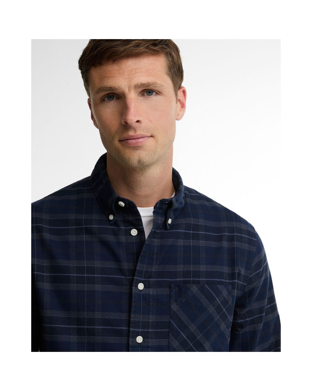 Barbour Blue Dunoon Tartan Cotton Long-Sleeve Shirt for men
