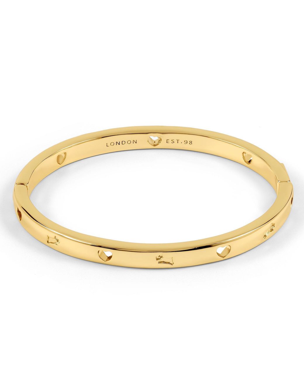 Radley Metallic 18Ct G Plated Heart & Dog Bangle