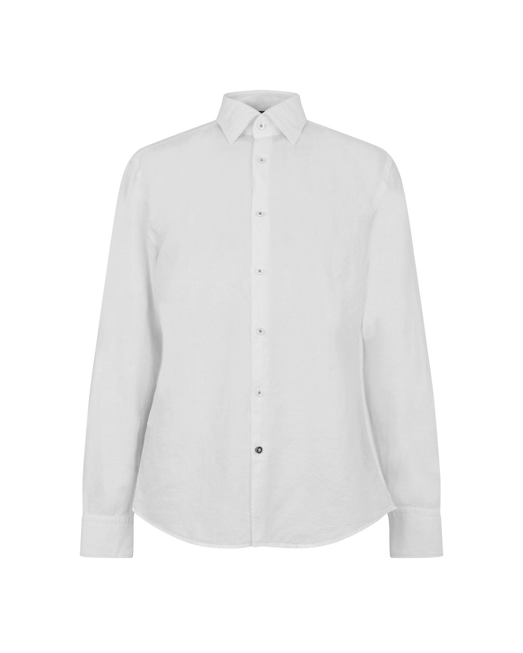 Boss White C-Halc4 Linsht Long Sleeve Kent Collar Shirt for men