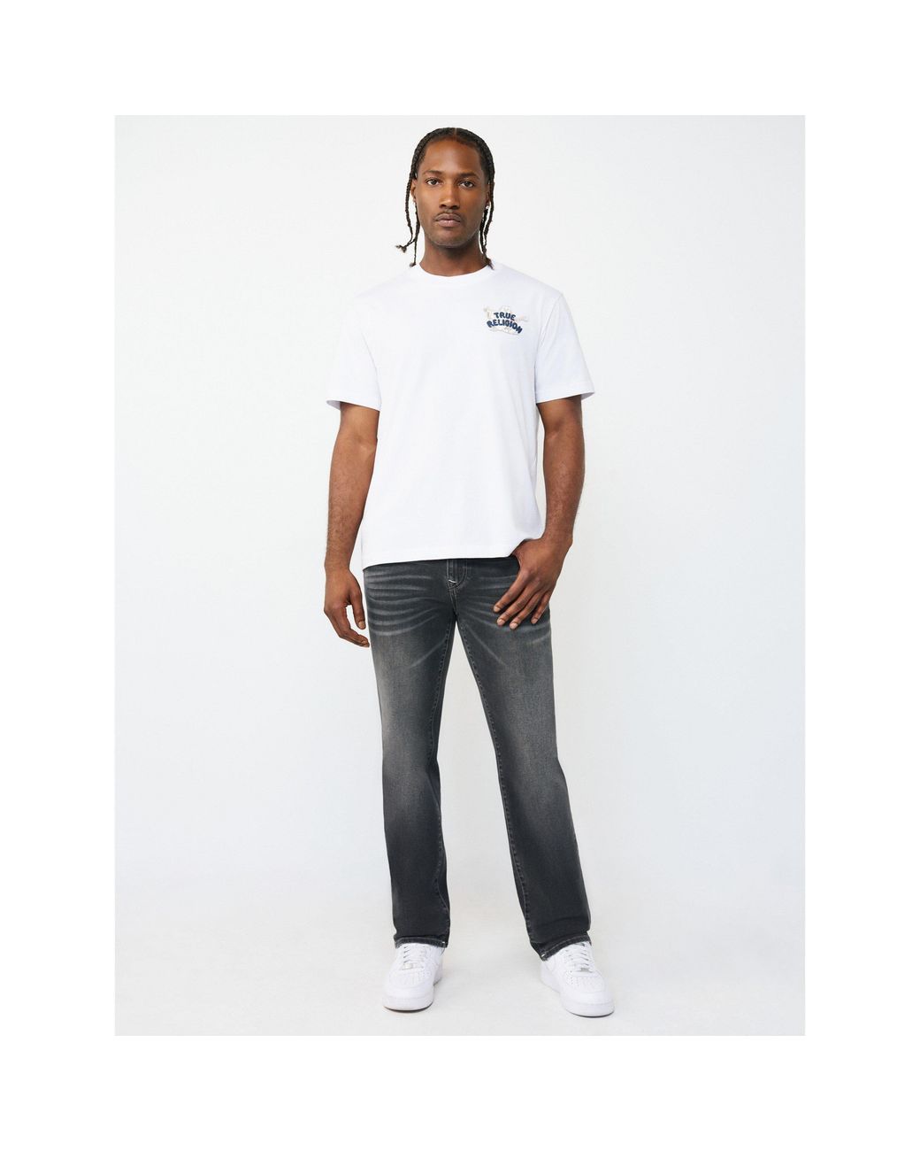 True Religion Blue Straight Leg Jeans for men