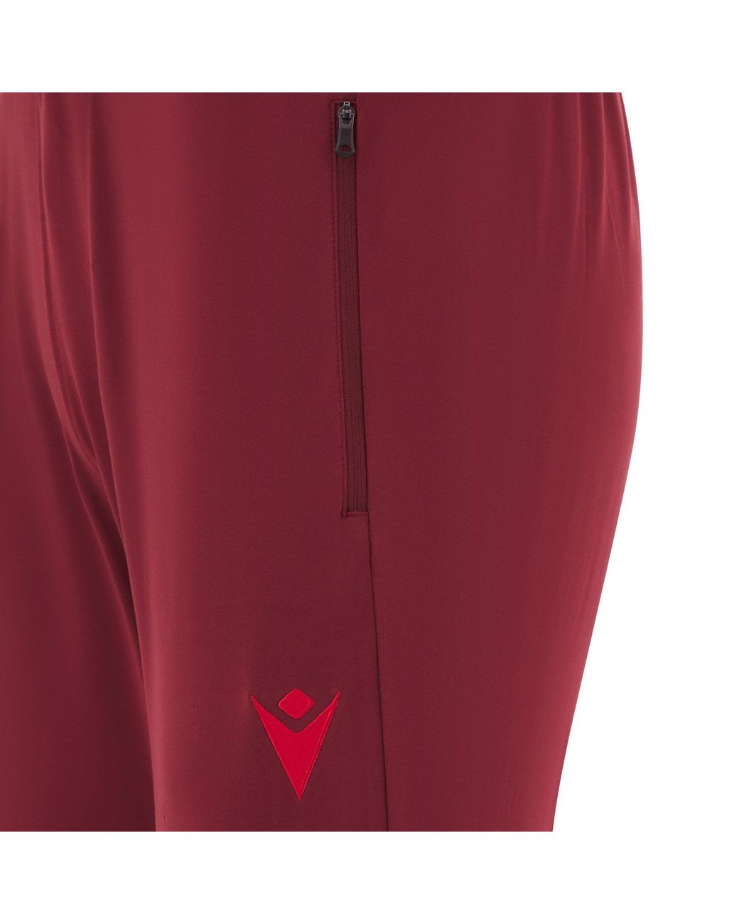 MACRON Red Wales Rugby Tracksuit Bottoms 2025 for men