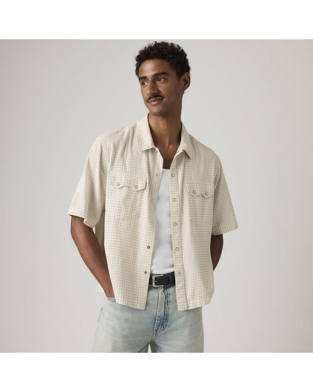 Levi's Natural Ss Boxy Western Criss Cross for men