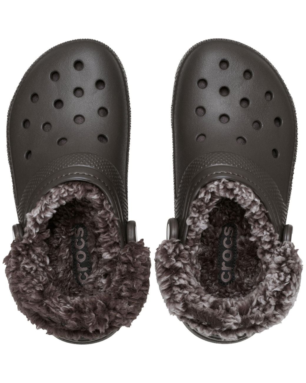 CROCSTM Black Classic Fleece Mule Slippers