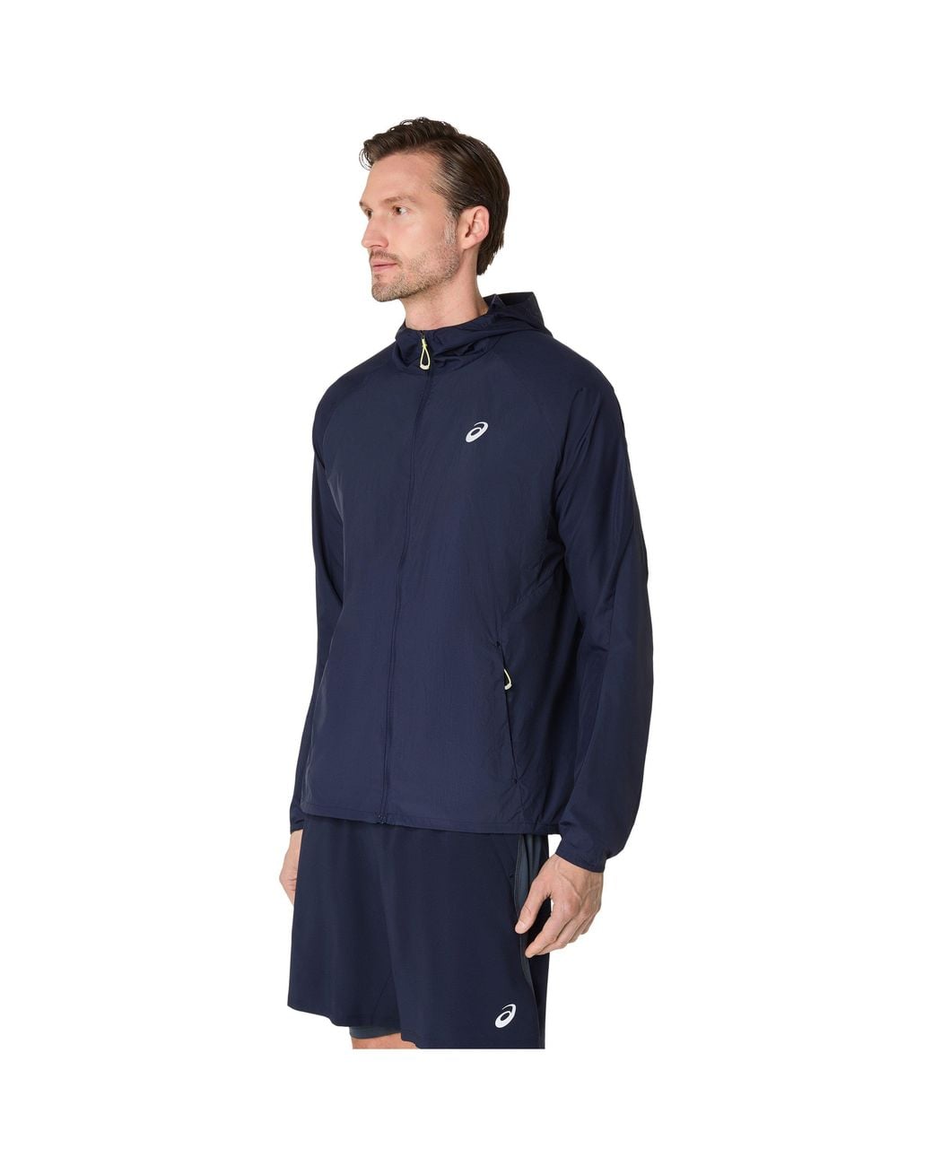 Asics Blue Road Packable Jacket Running for men