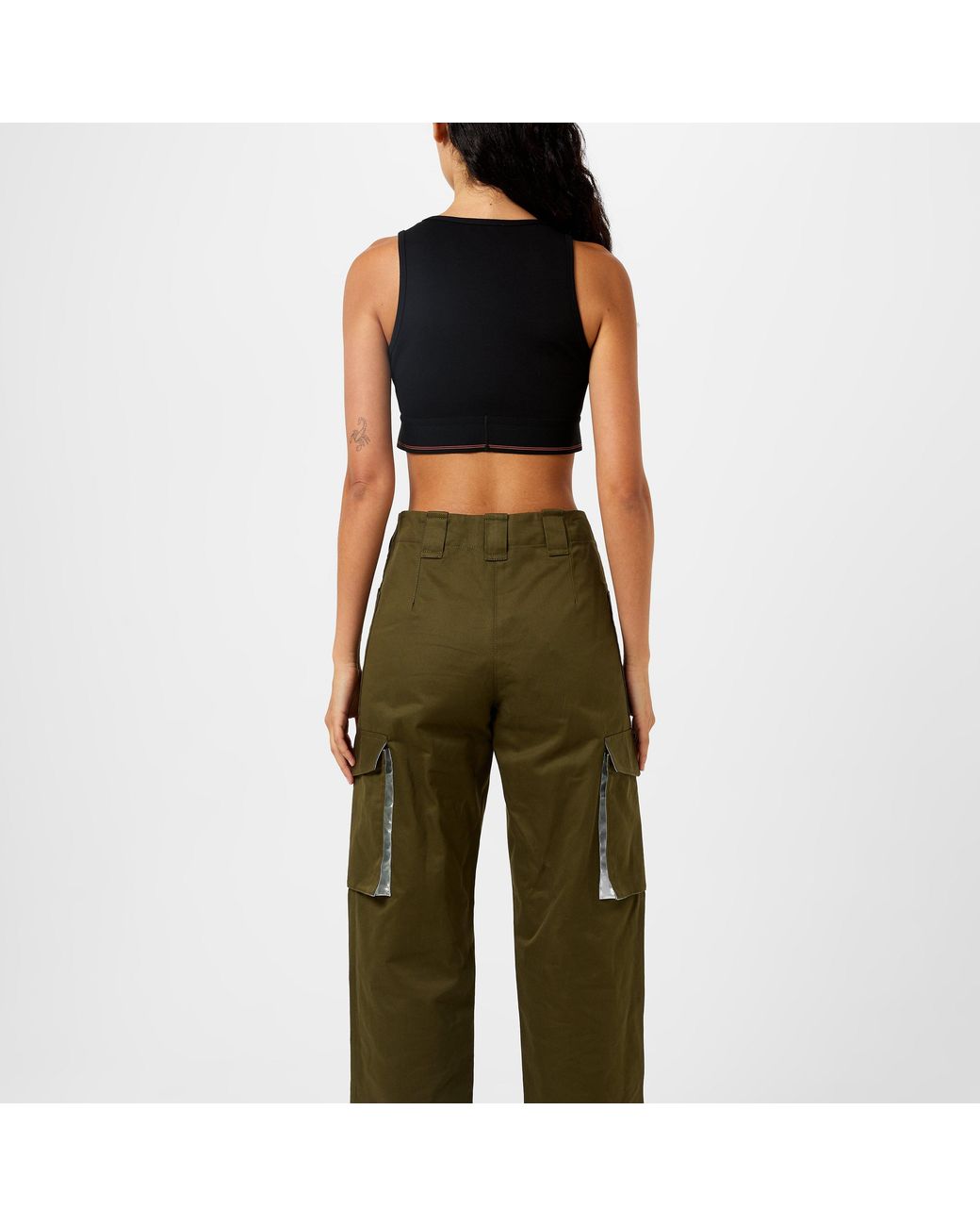 Rabanne Green Paco Logo Crop Vest Ld42