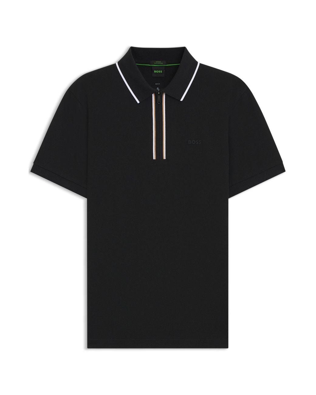 Boss Black Short Sleeve Zip Polo Shirt (Philix) for men