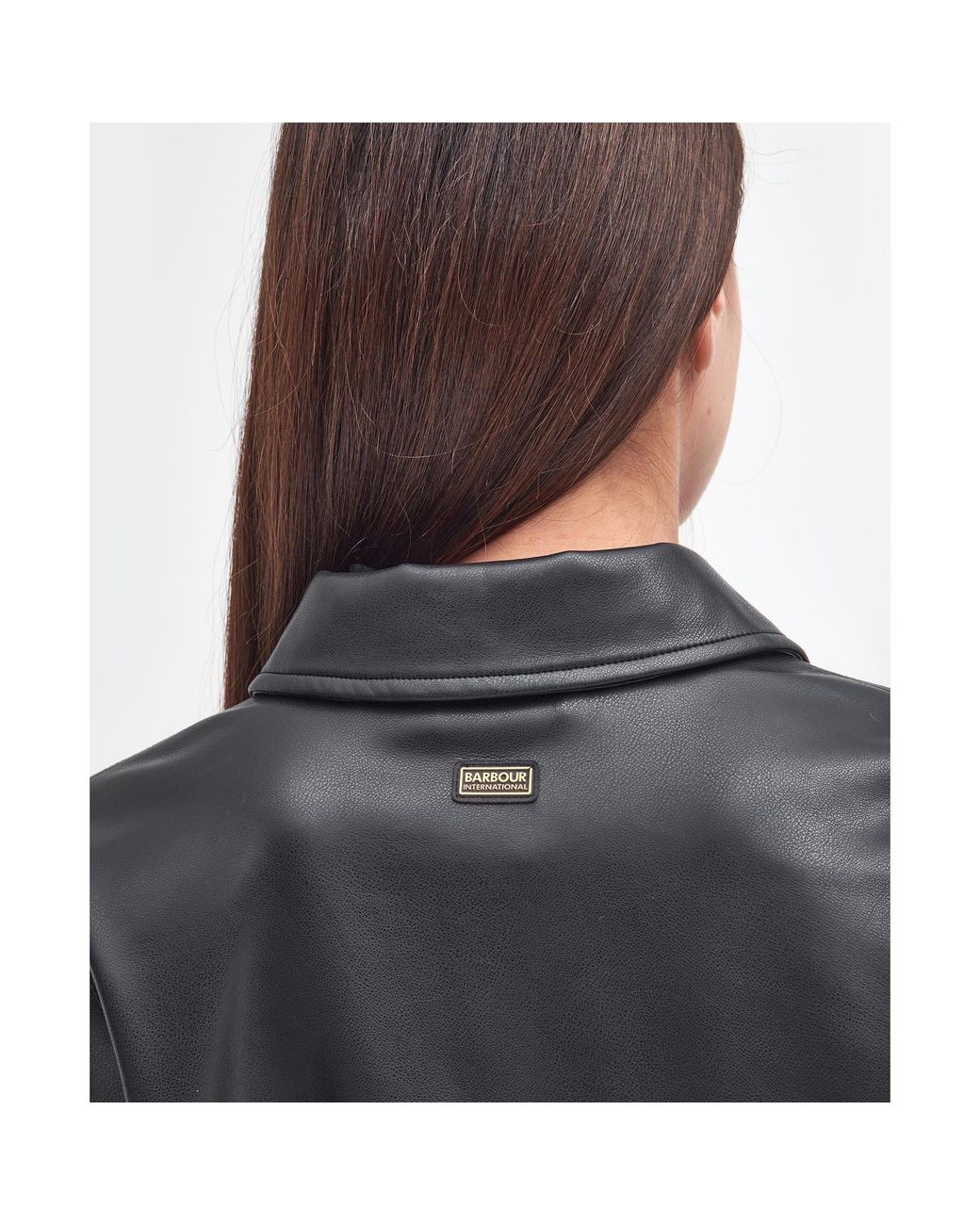 Barbour Black Aria Faux Leather Jacket