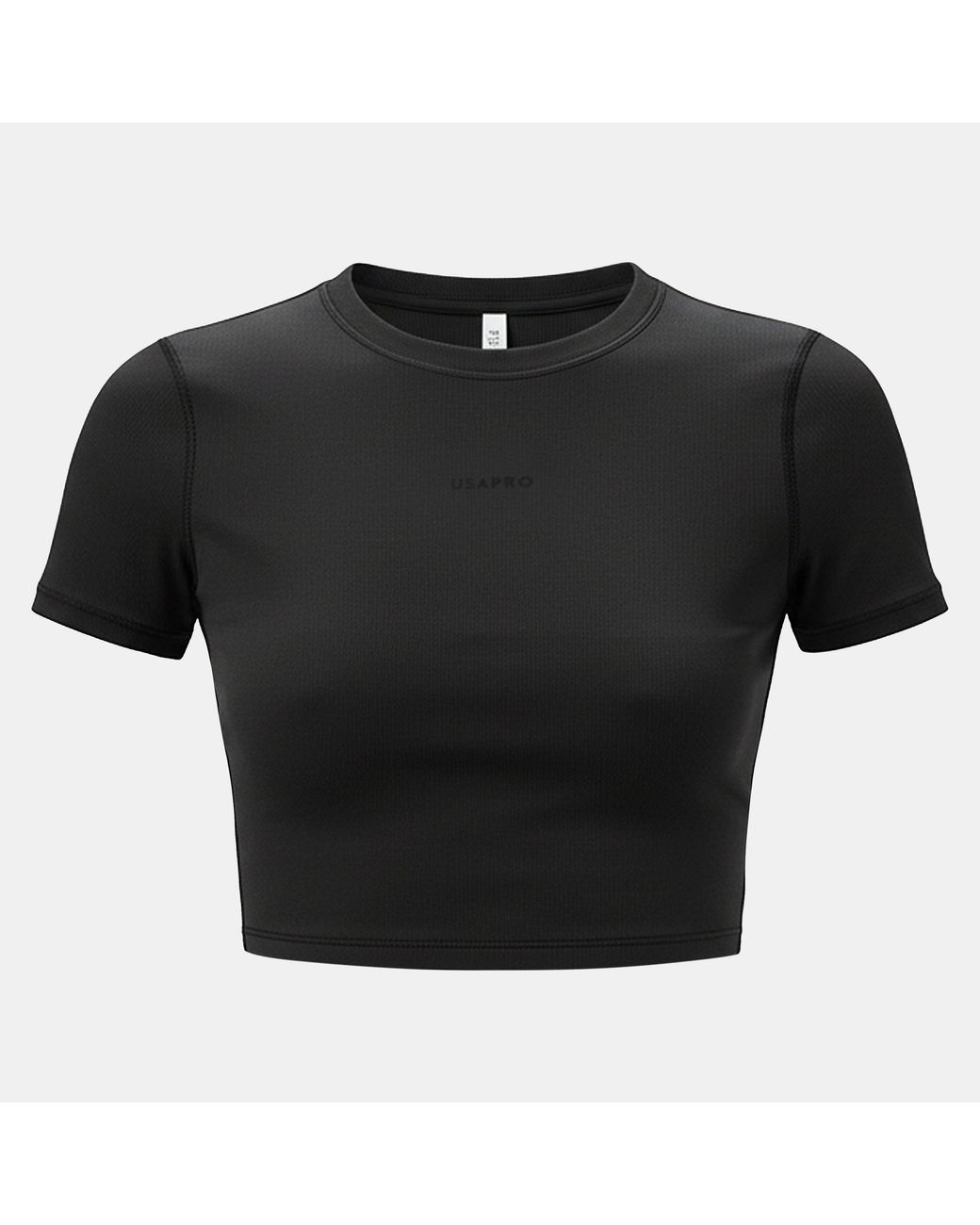 Usa Pro Green Training Ss Crop T-Shirts