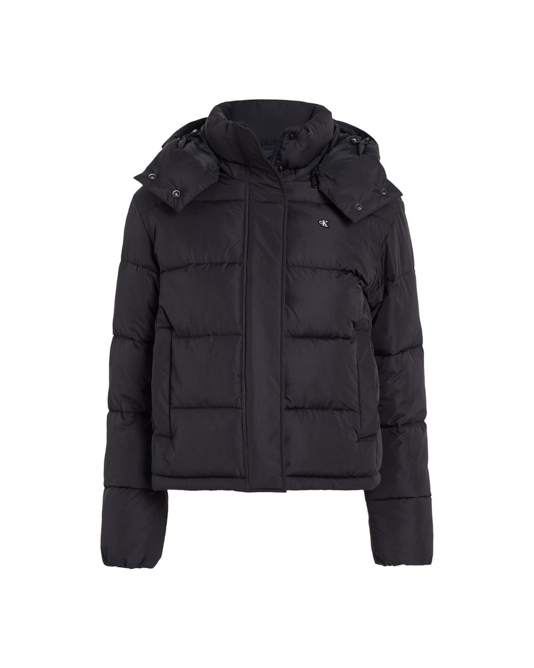 Calvin Klein Blue Essential Water Resistant Rds-Certified Down Short Puffer Jacket