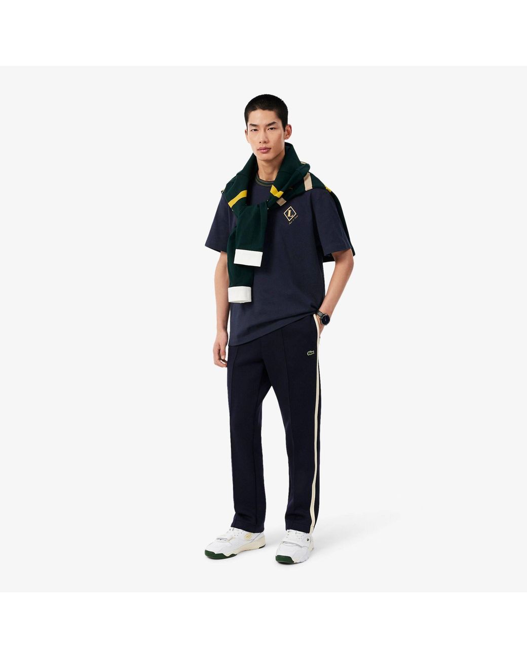 Lacoste Blue Mif Cotton Short-Sleeve Crew-Neck T-Shirt for men