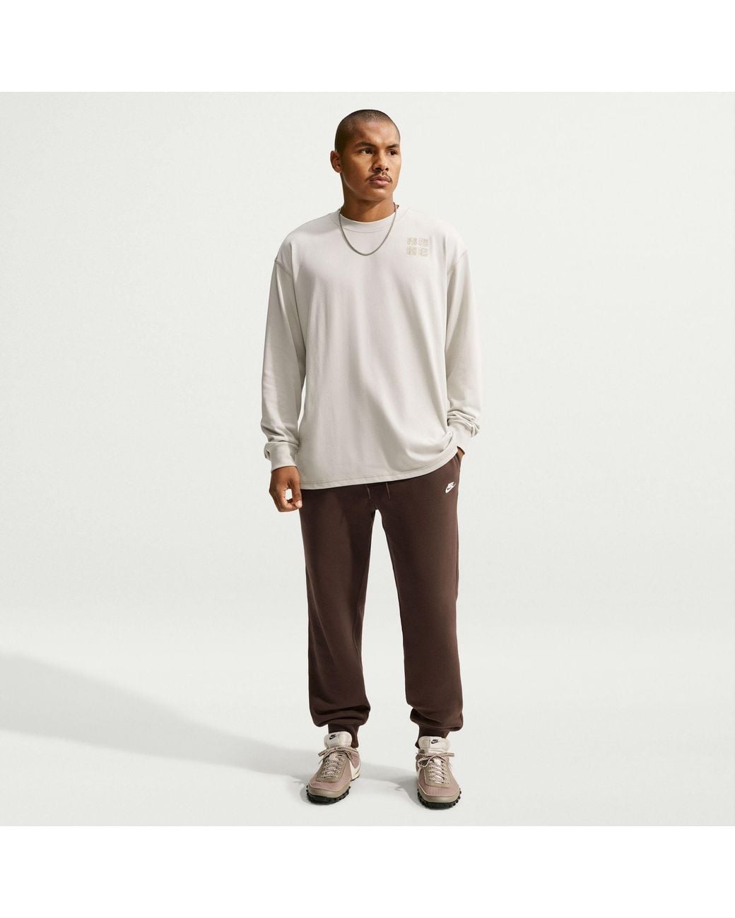 Nike Gray Sportswear Club Fleece Jogging Pants for men