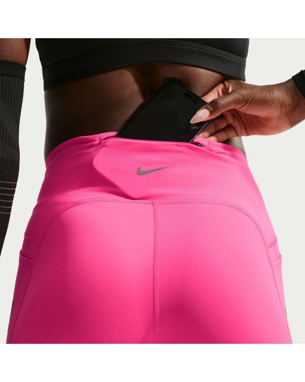 Nike Pink Adt 4In Run Sht Ld64