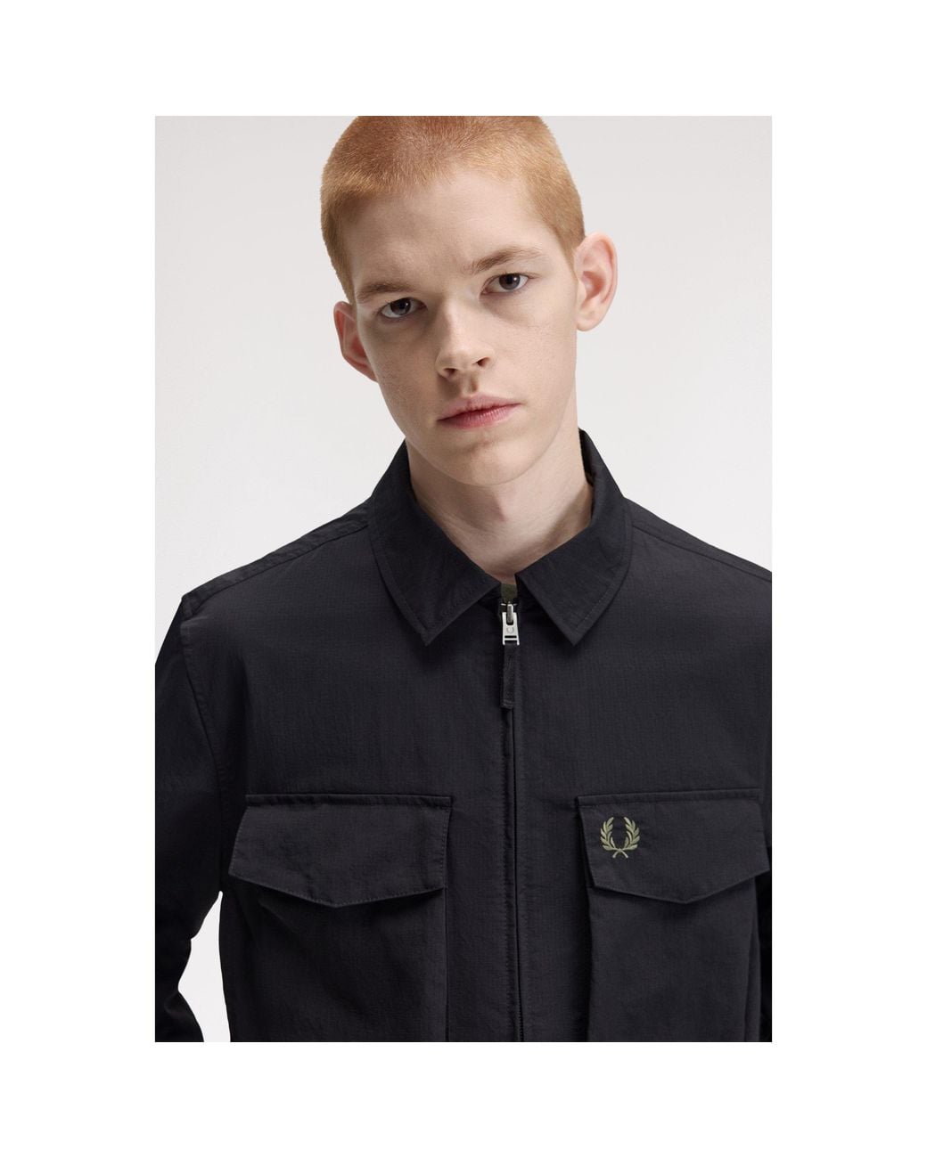 Fred Perry Blue Overshirt for men