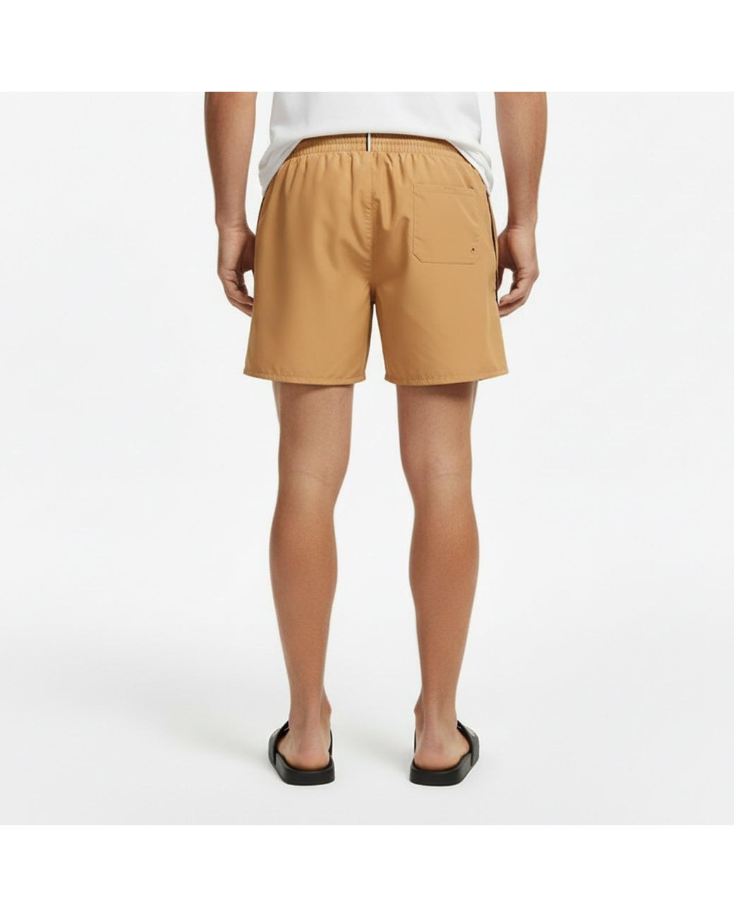 Boss Natural Swim Shorts With Logo Detail (Stormfish) for men