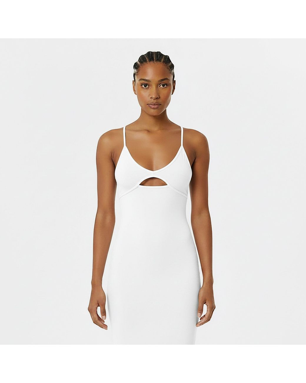 Jack Wills White Cut Out Midi Dress