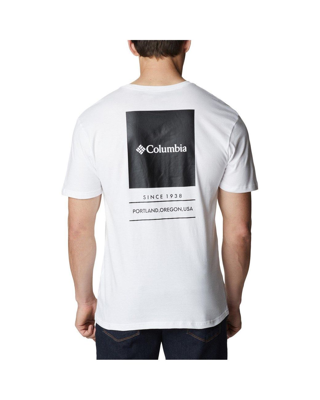 Columbia White Barton Regular Fit T-Shirt for men