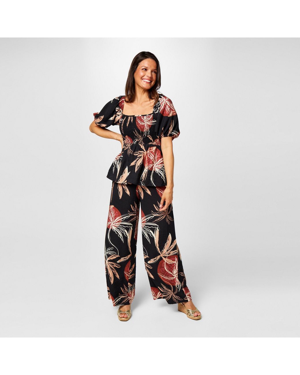 Biba Black Wide Leg Trouser