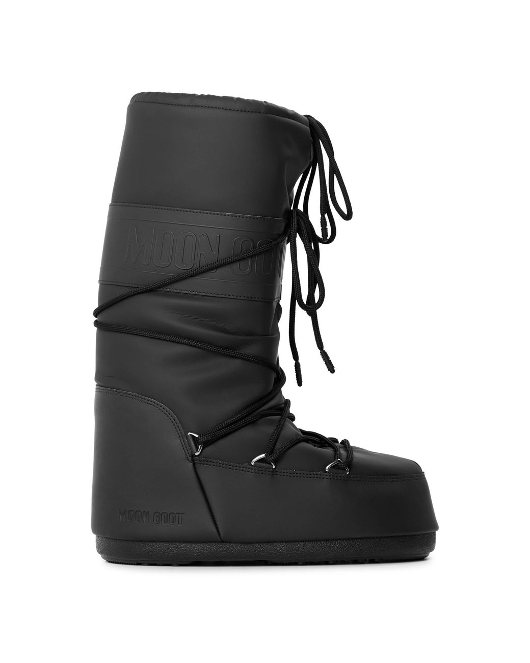 Moon Boot Black Icon Low Rubber Snow Boots for men