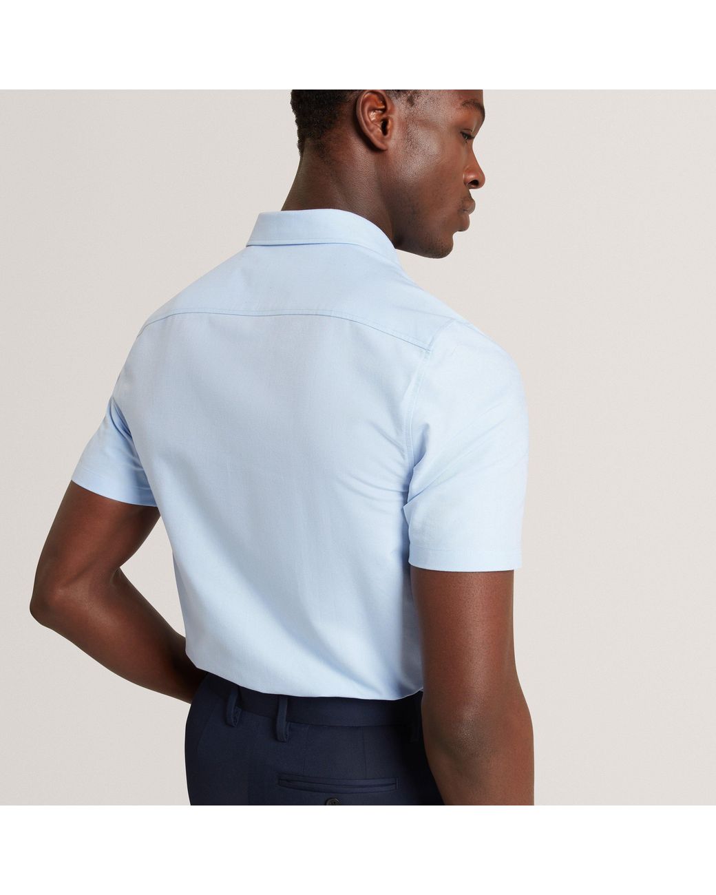 Ted Baker Blue Ss Reg Fit Oxford Shirt for men