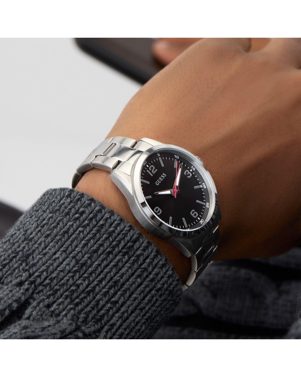 Guess Metallic Easton Analogue Quartz Watch for men