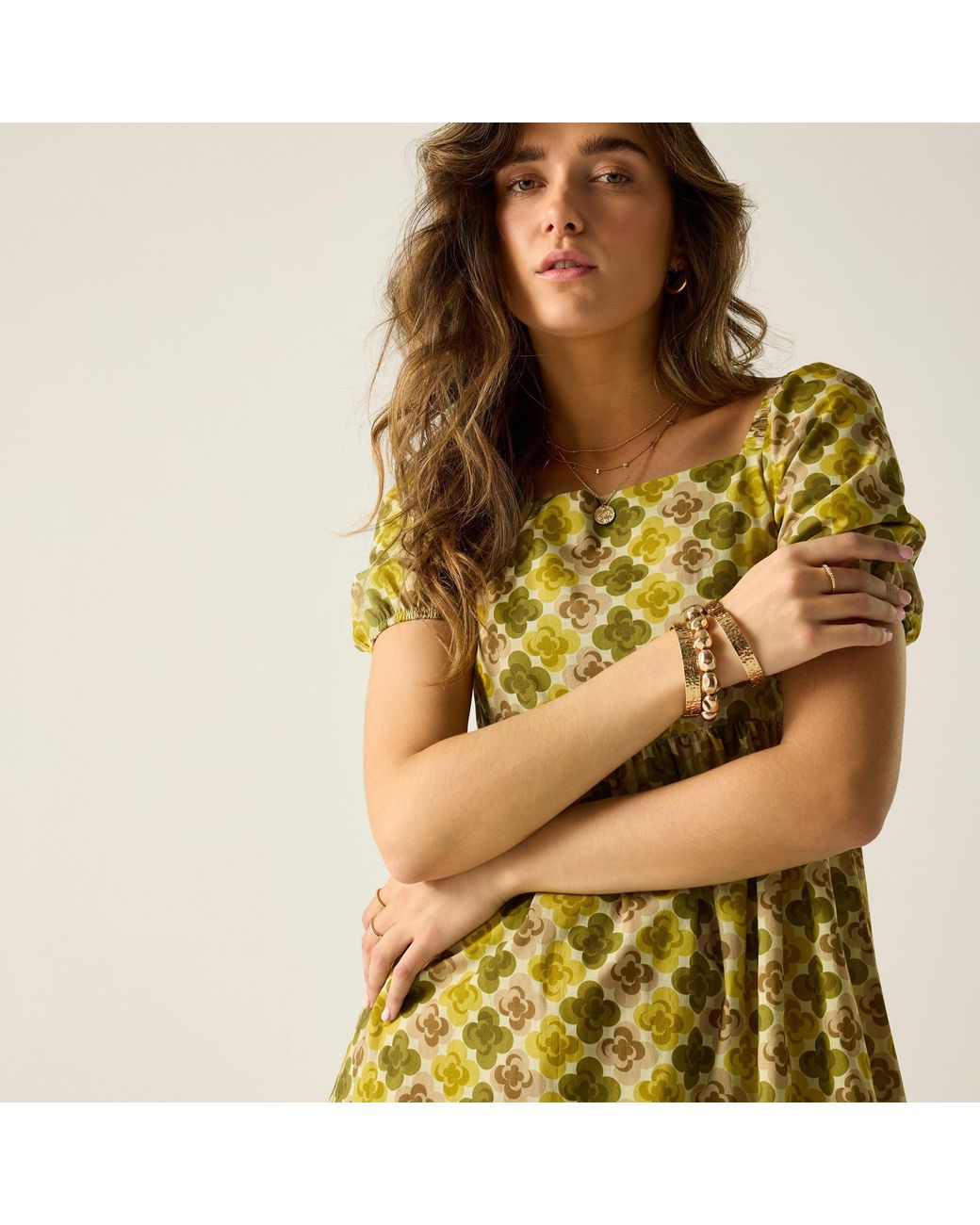 Regatta Yellow Orla Kiely Midi Summer Dress