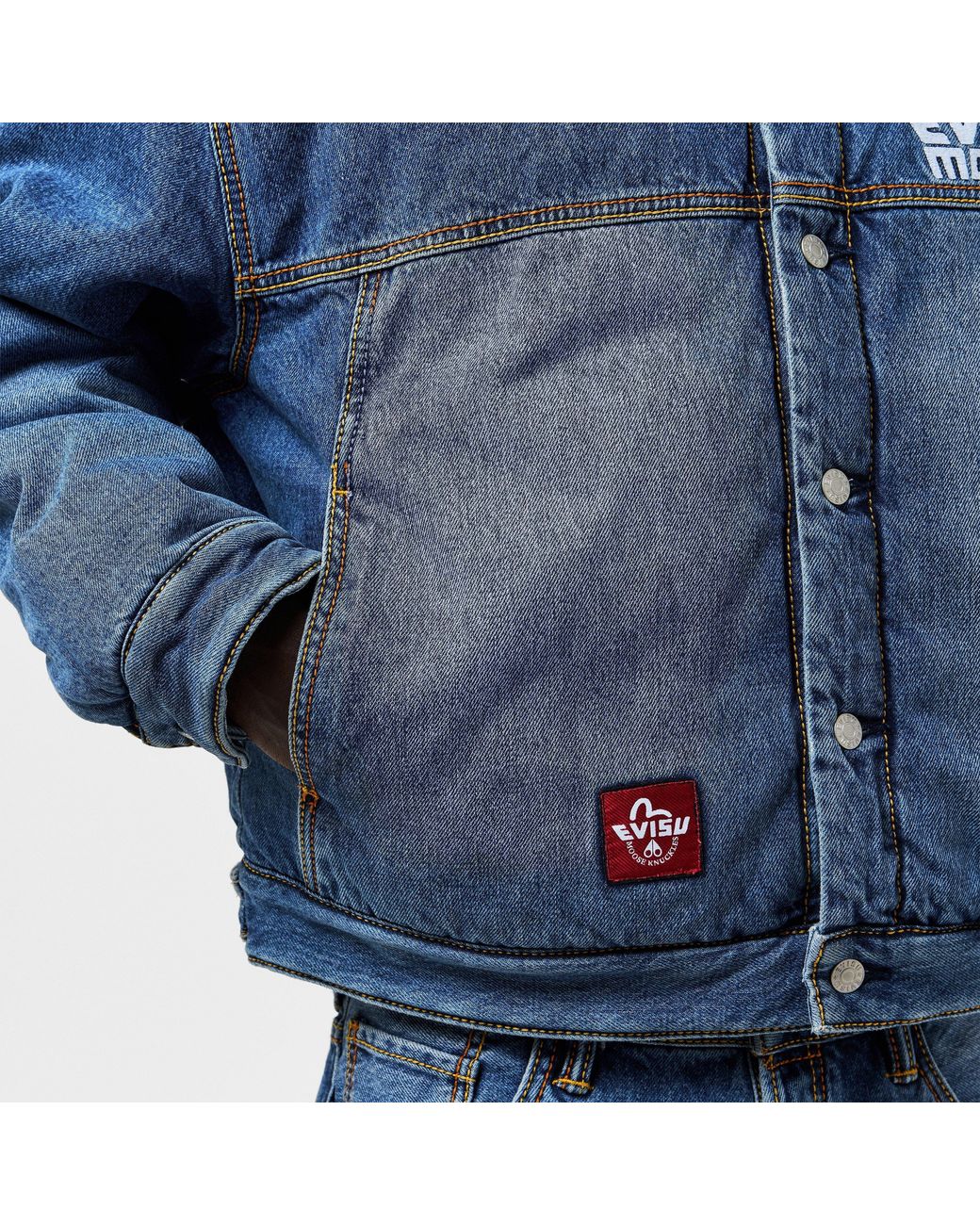 Moose Knuckles X Evisu Denim Jacket In Blue For Men Lyst UK