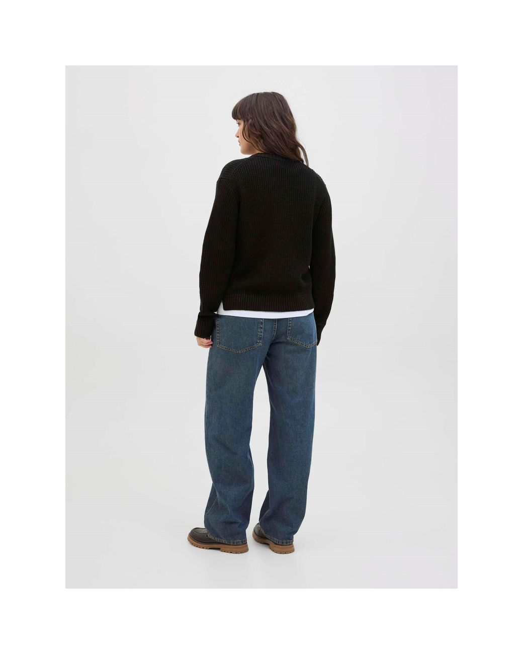 JJXX Black Global Knitted Crew Neck Jumper
