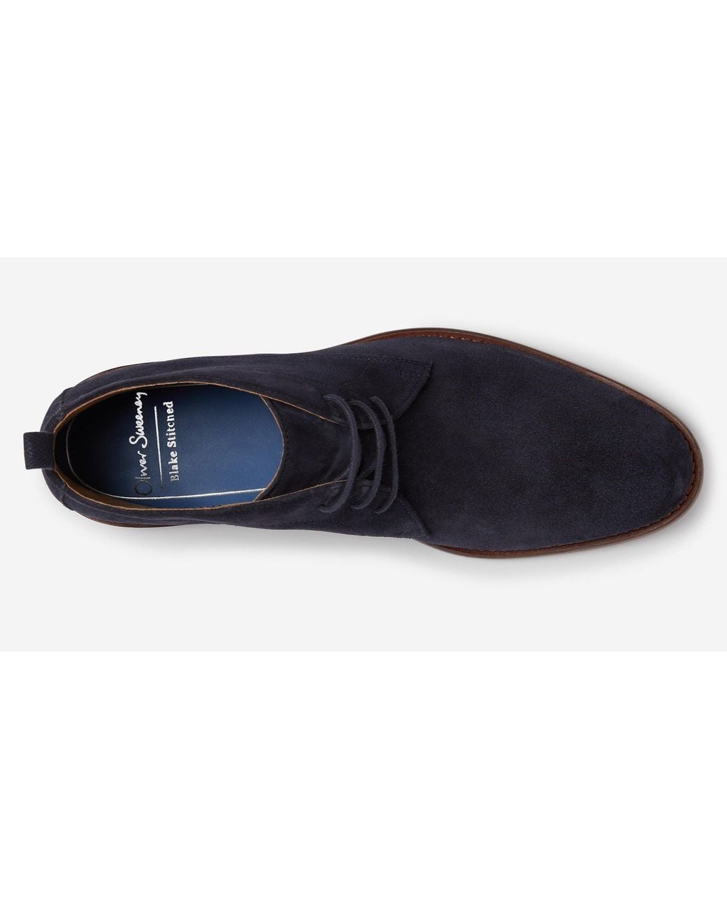 Oliver Sweeney Blue Farleton Suede Chukka Boots for men