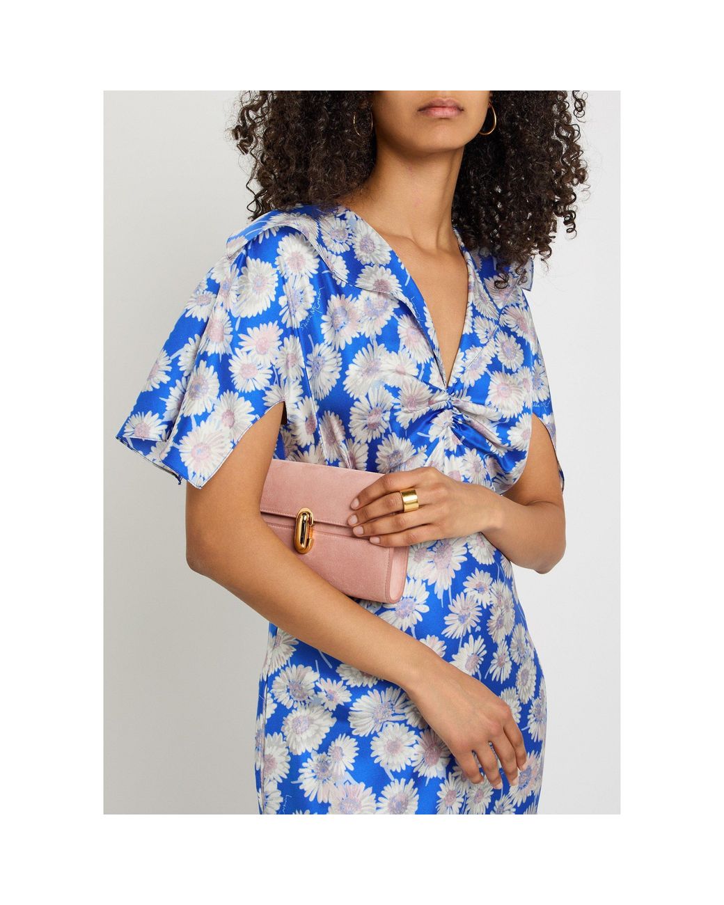 Stella McCartney Blue Daisy Print Silk Tea Dress