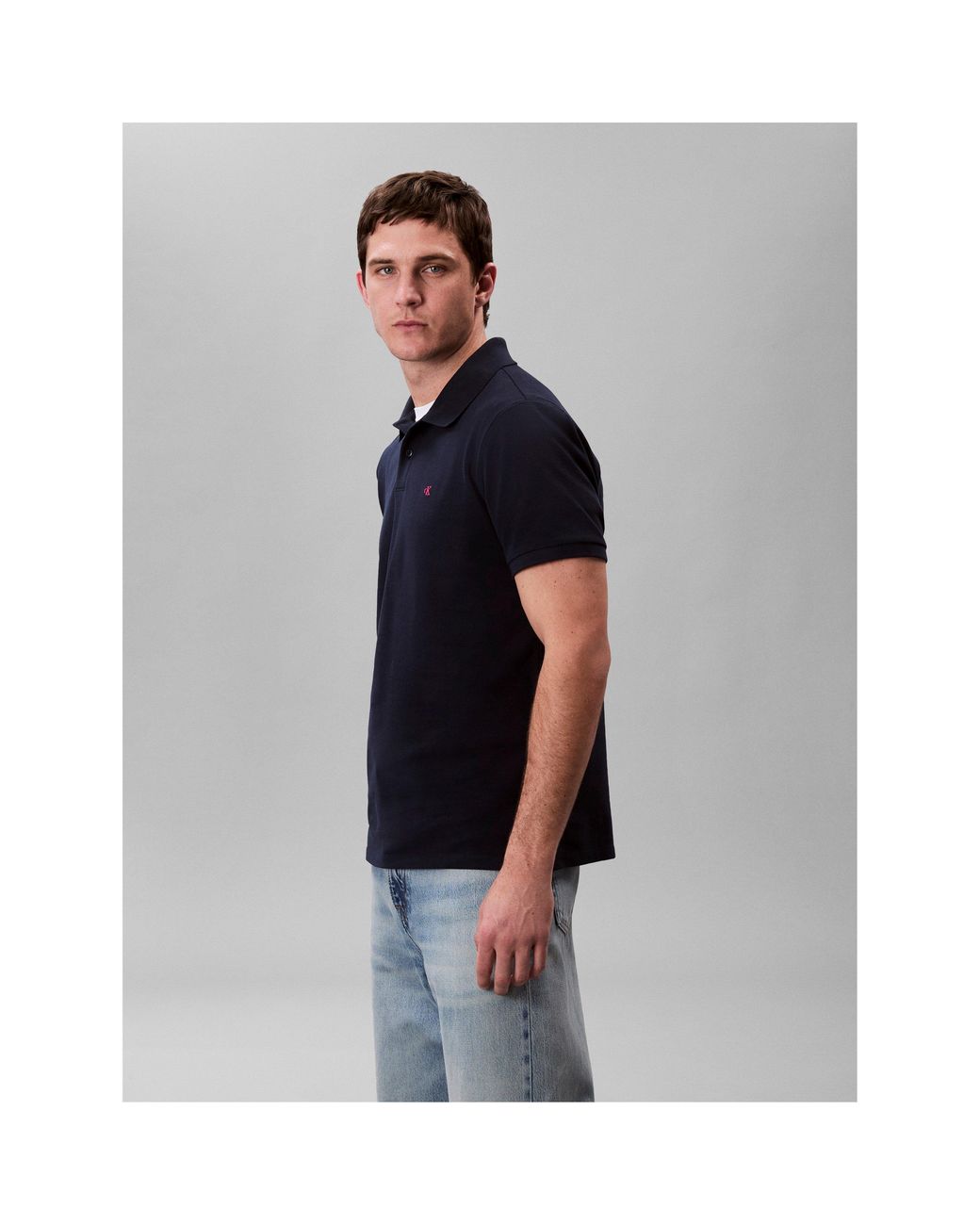 Calvin Klein Blue Ckj Pique Short-Sleeve Polo Shirt for men