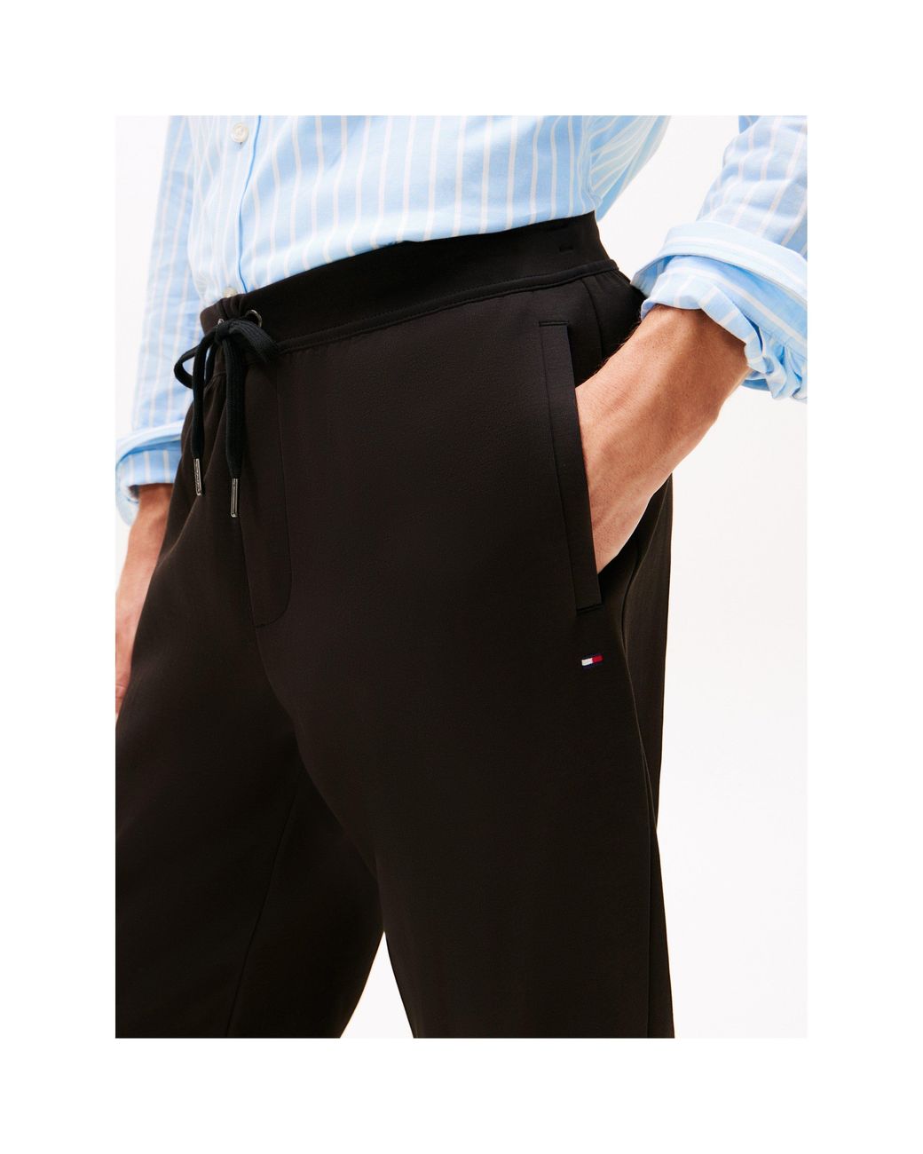 Tommy Hilfiger Black Drawstring Joggers for men
