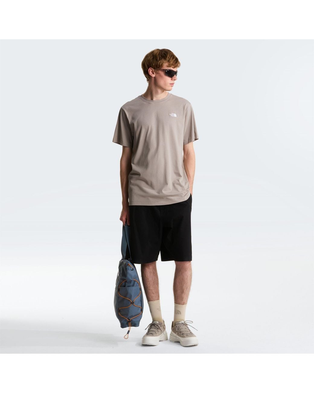 The North Face Gray Regular Fit Simple Dome T-Shirt for men