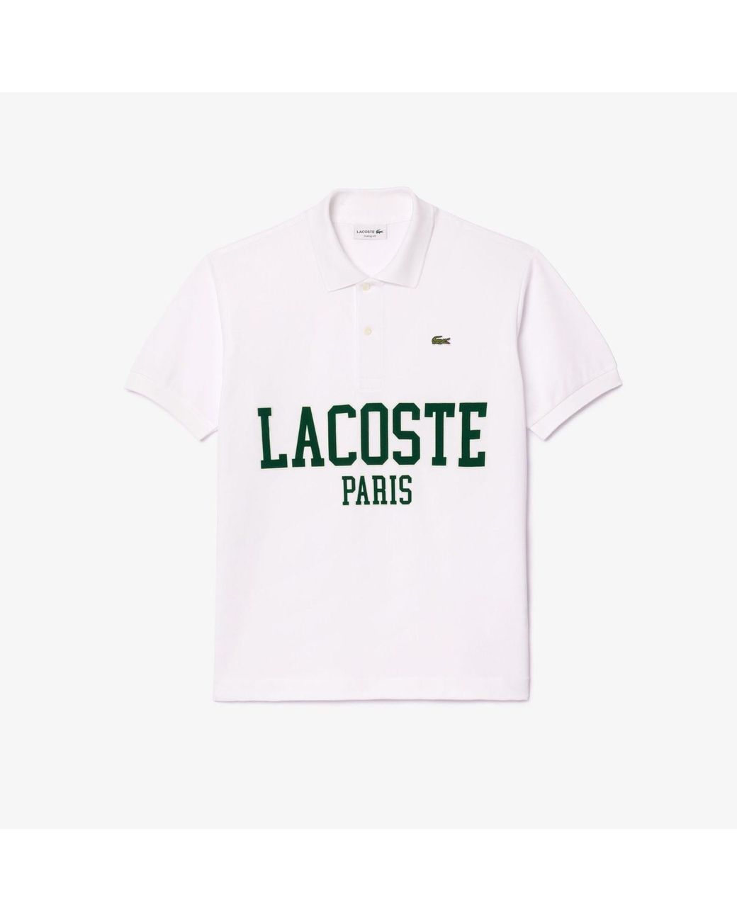 Lacoste White Classic Fit L.12.12 Petit Piqué Polo for men