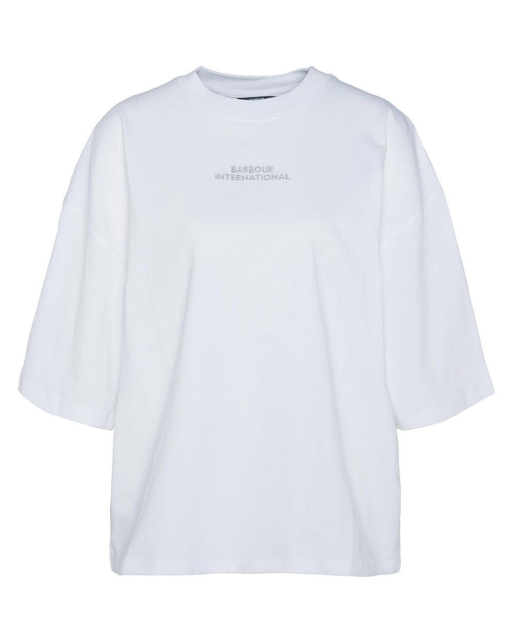 Barbour White Franchesca Logo T-Shirt