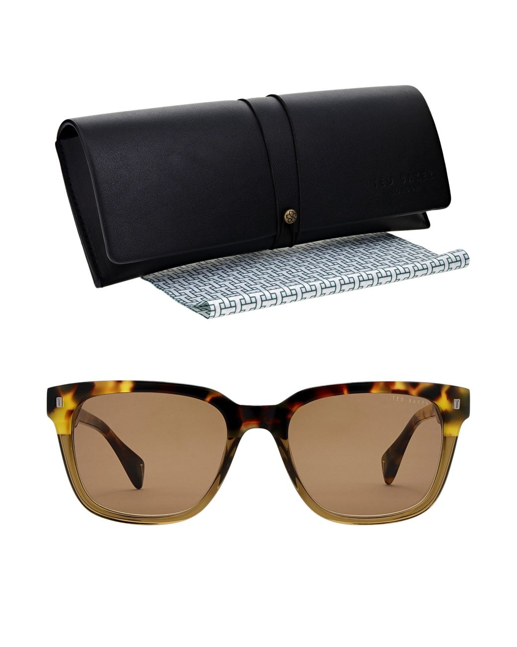Ted Baker Brown Elio Square Sunglasses for men