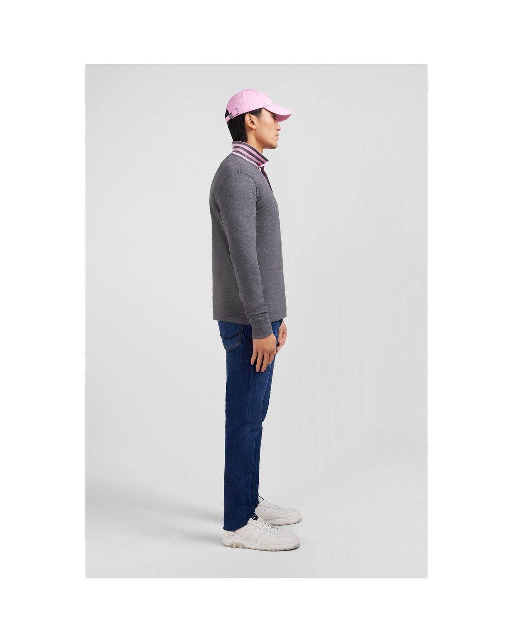 Eden Park Blue Cotton Polo With Contrasting Neck for men