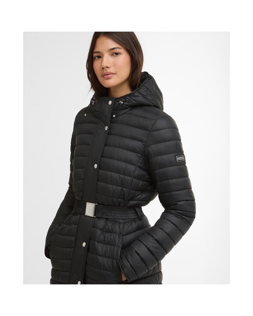 Barbour Black Longline Jada Puffer Jacket