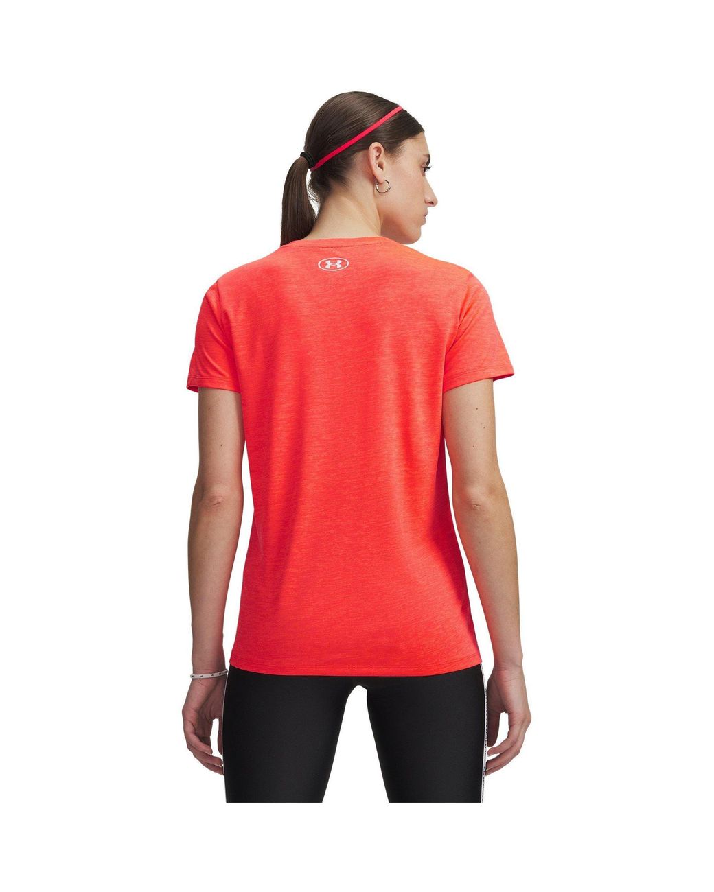 Under Armour Red Tech Twist V-Neck Short Sleeve Venom