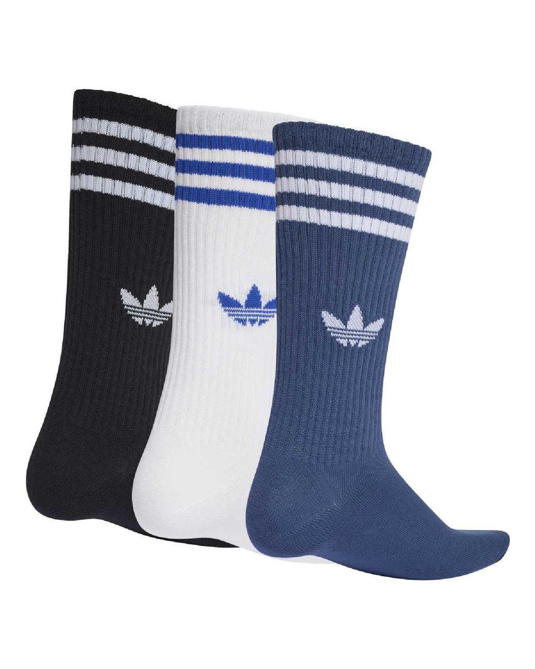 Adidas Originals Blue 3- Stripes High Crew Socks for men